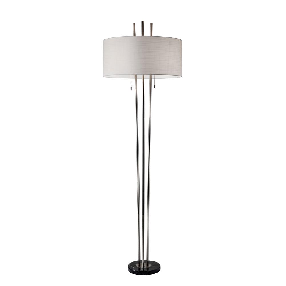 Adesso Anderson 71 In Brushed Steel Floor Lamp