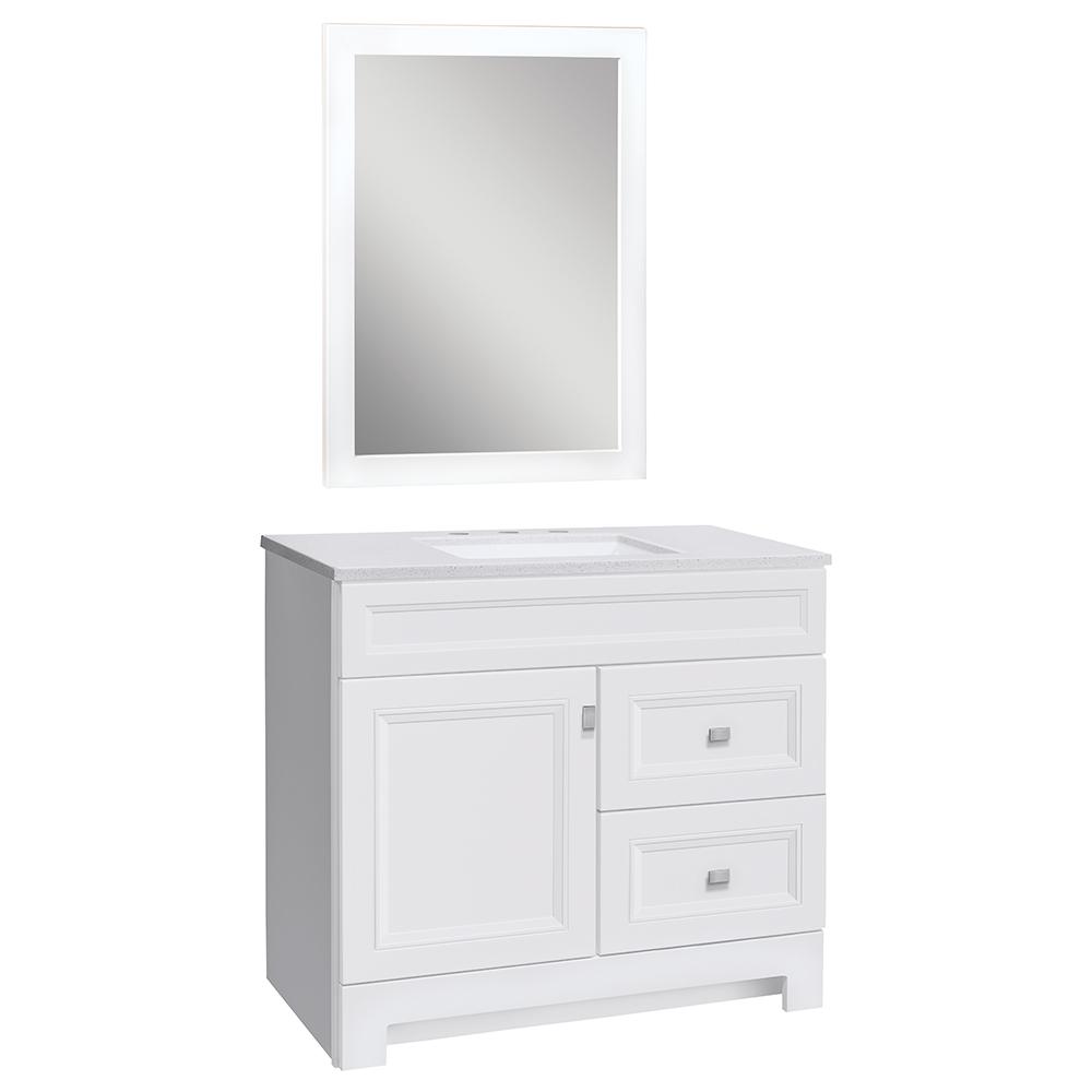 Home Decorators Collection Sedgewood 36-1/2 in. W Bath Vanity in White ...