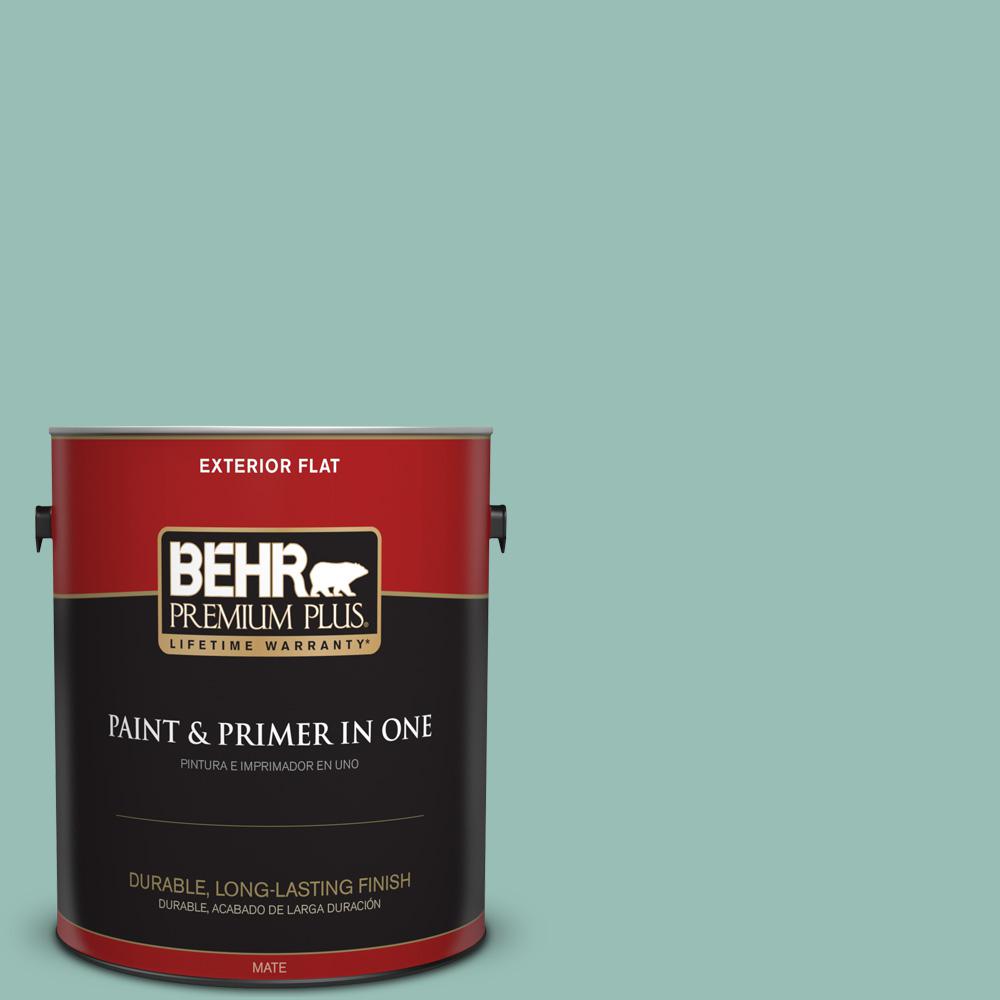 Behr Premium Plus 1 Gal Ppu12 08 Opal Silk Flat Exterior Paint And Behr Premium Plus 1 Gal Ppu12 08 Opal Silk Flat Exterior Paint And