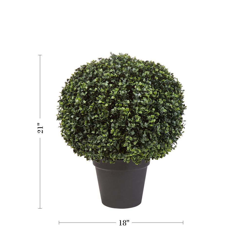 Download Tapestries 23" H x 18" W Pure Garden Faux Boxwood Realistic Plastic Decorative Topiary ...