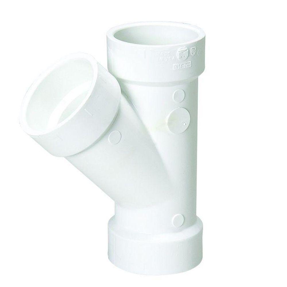 Mueller Streamline 4 in. PVC DWV Hub x Hub x Hub Wye05825H The Home