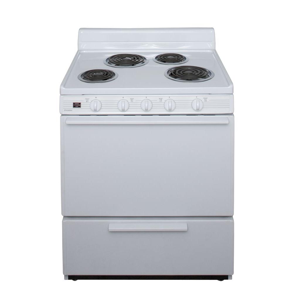ZLINE Kitchen and Bath 30 in. 3.91 cu. ft. Electric Range in White