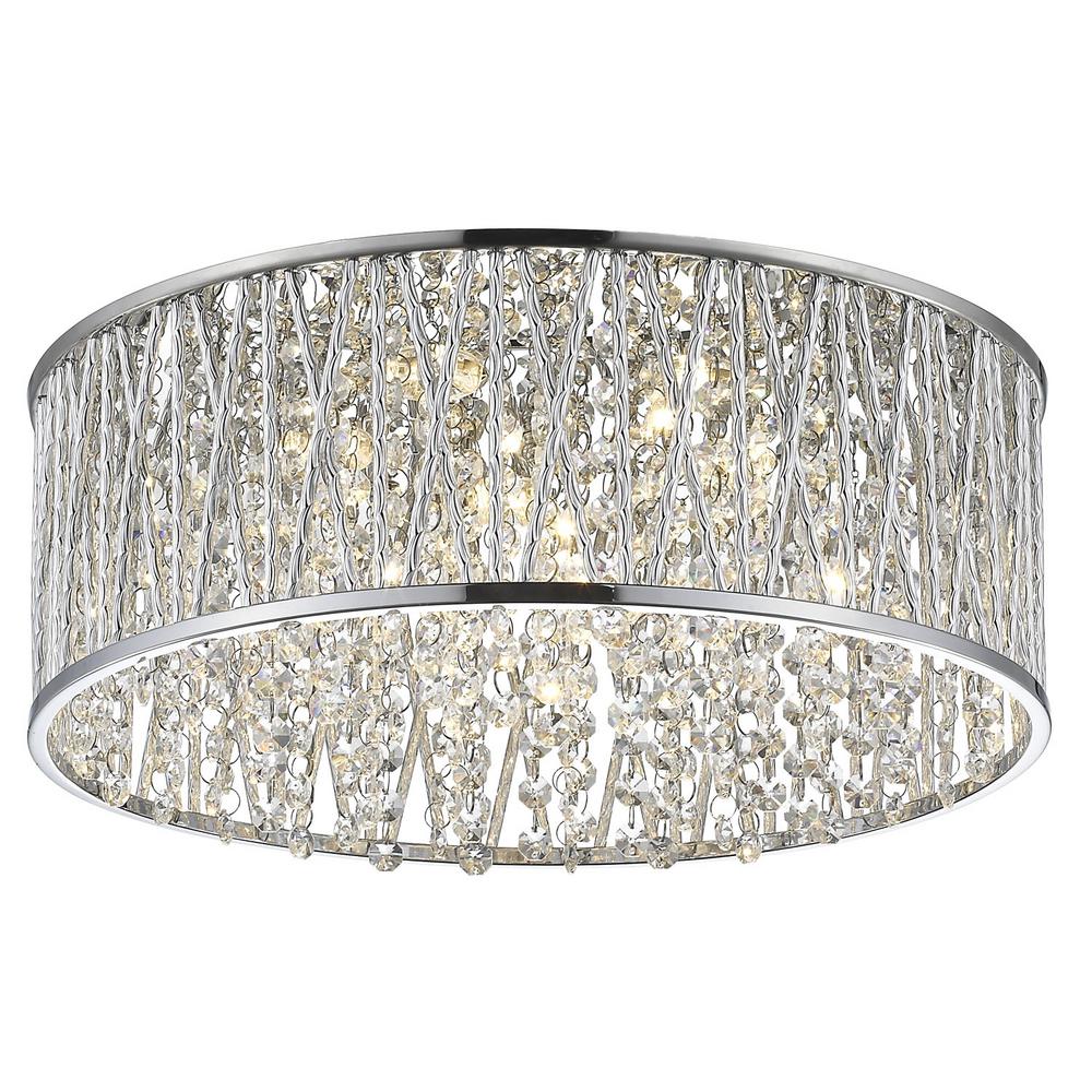 modern crystal flush mount lighting