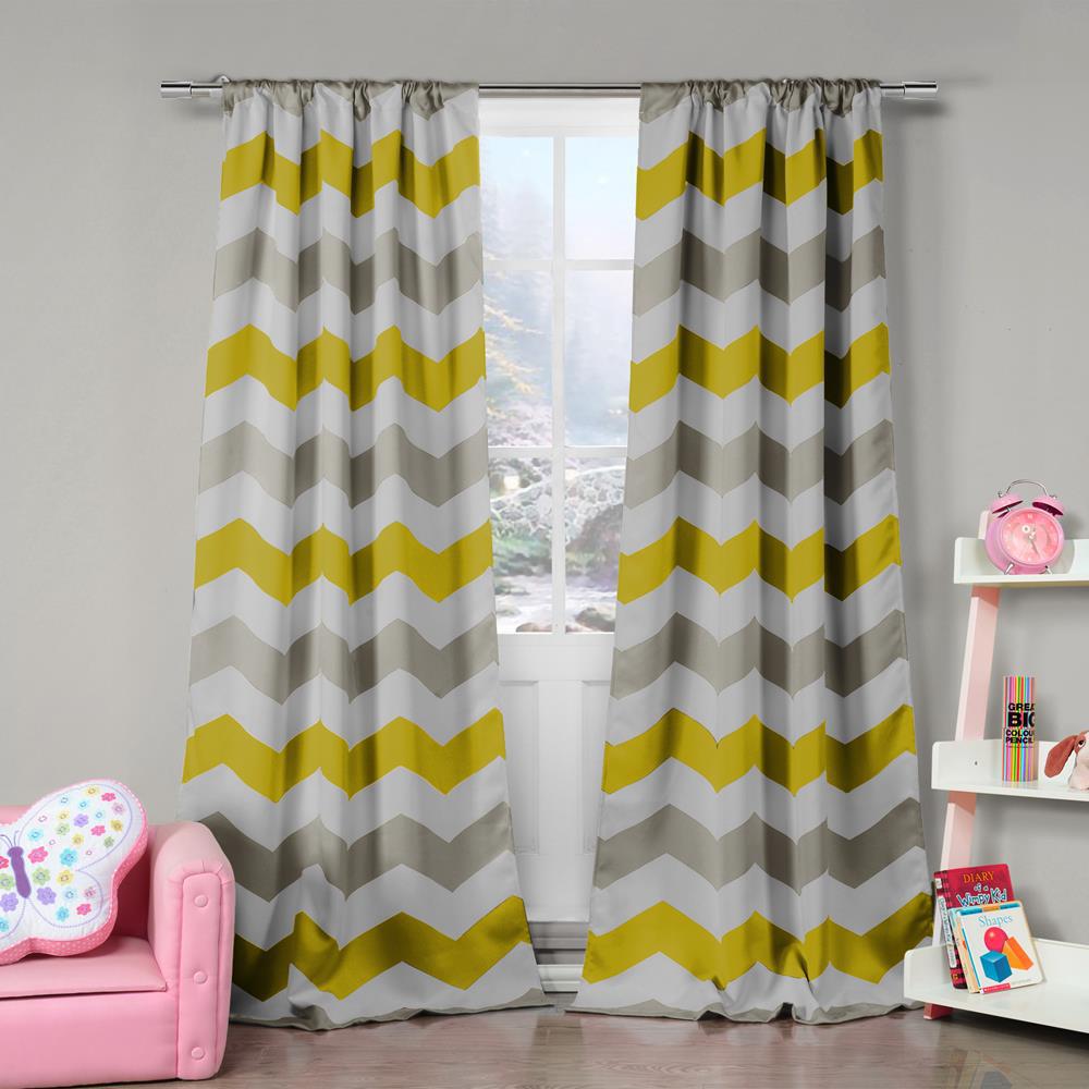 Gray Chevron Curtains Drapes Window Treatments The Home