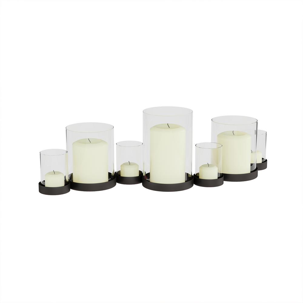 Lavish Home Iron And Glass Multi Candle Holder Hw0200015 The