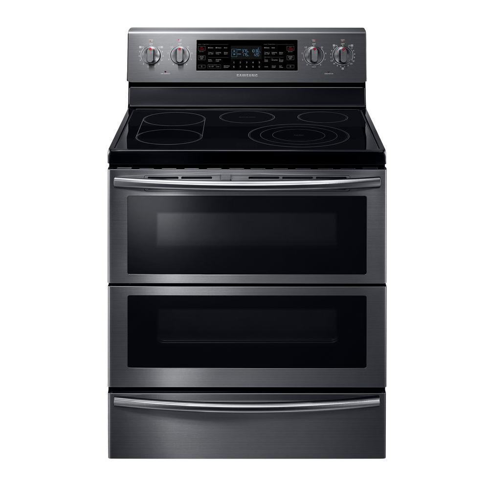 Samsung 40 Freestanding Electric Ranges The Home Depot Flex Duo Double Oven Electric Range With Self