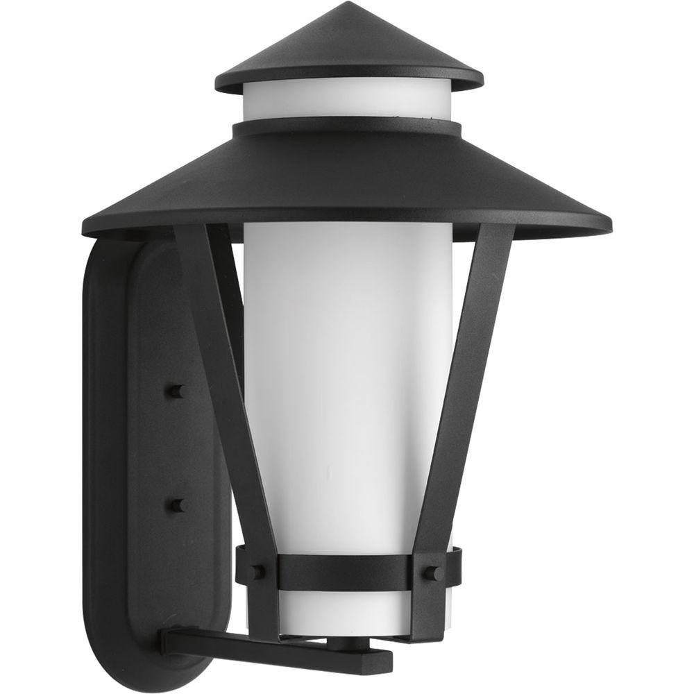 Progress Lighting Via Collection 1 Light Black Fluorescent 16 6 In Outdoor Wall Lantern Sconce Progress Lighting Via Collection 1 Light Black Fluorescent 16 6 In Outdoor Wall Lantern Sconce