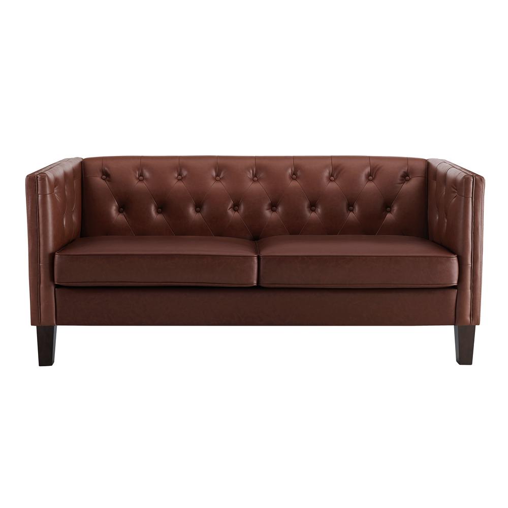 Dorel Living Felix Chestnut Modern Chesterfield Sofa Fh8032 Br Felix Chestnut Modern Chesterfield Sofa