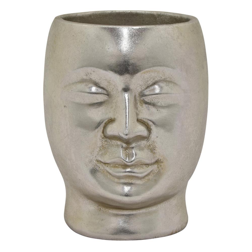 UPC 726674459868 product image for THREE HANDS 8.5 in. Silver Face Planter | upcitemdb.com