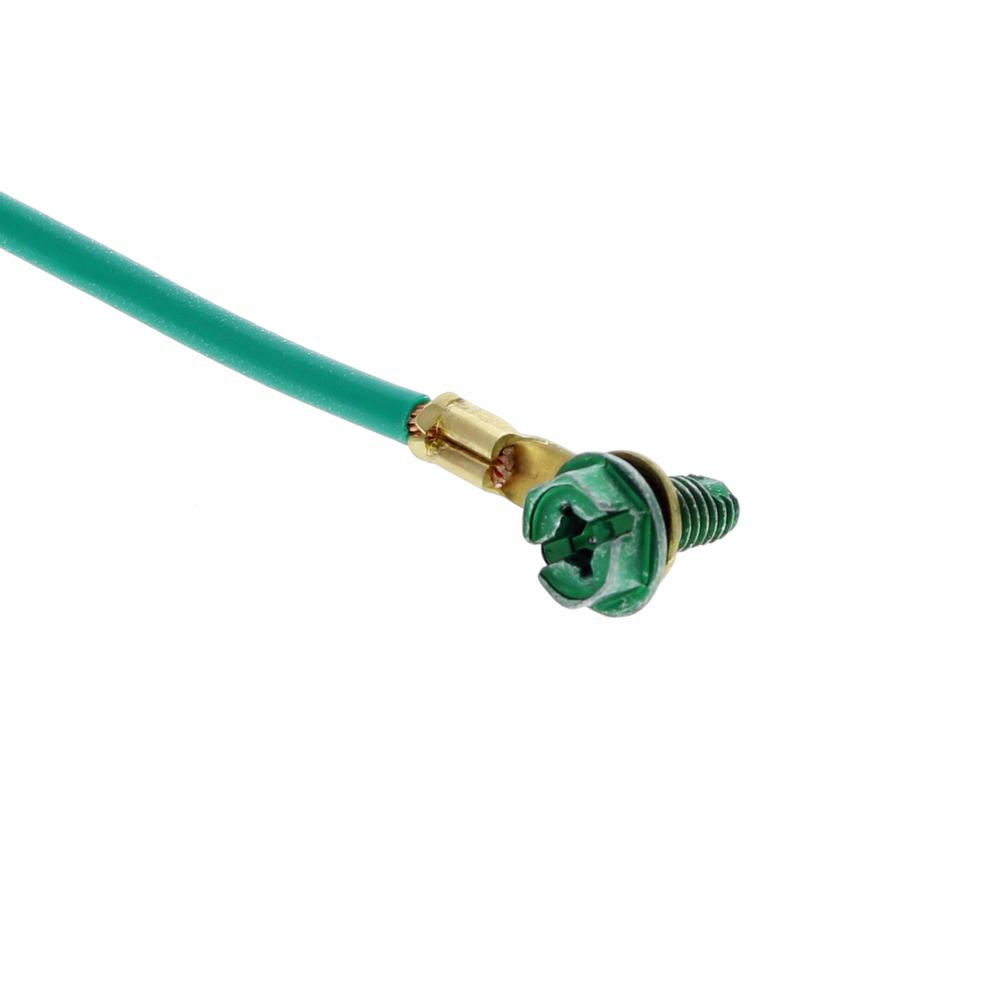 Ideal 8 In Grounding Pigtail 12 Awg Green Stranded Wire With 10 Fork 10 Ring And Screw 25 Per Bag 30 3184 The Home Depot