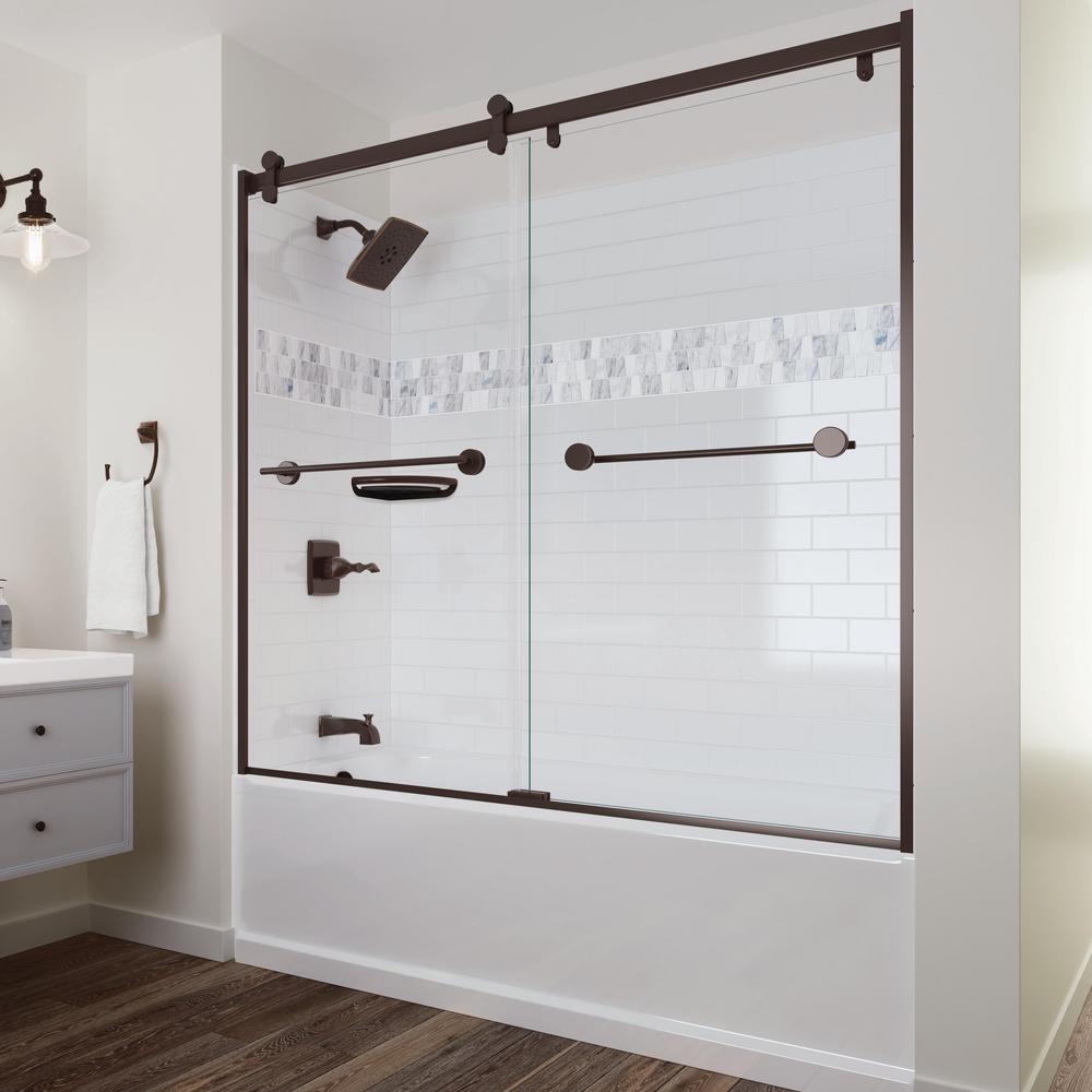 UPstile 32 in. x 60 in. x 60 in. 3-Piece Direct-to-Stud Alcove Tub Surround with Customizable Design in White