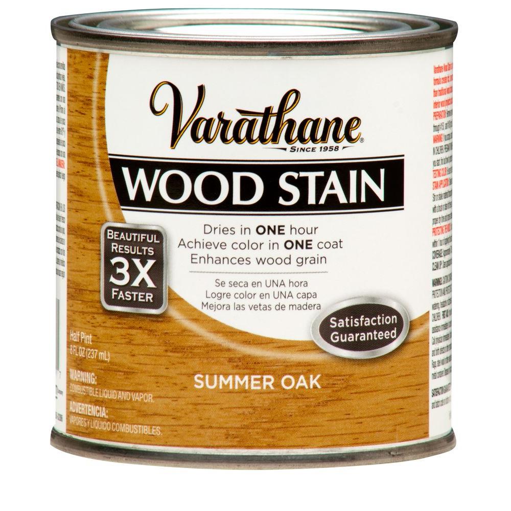 Varathane 8 oz. Summer Oak Premium Fast Dry Interior Wood Stain (4-Pack ...