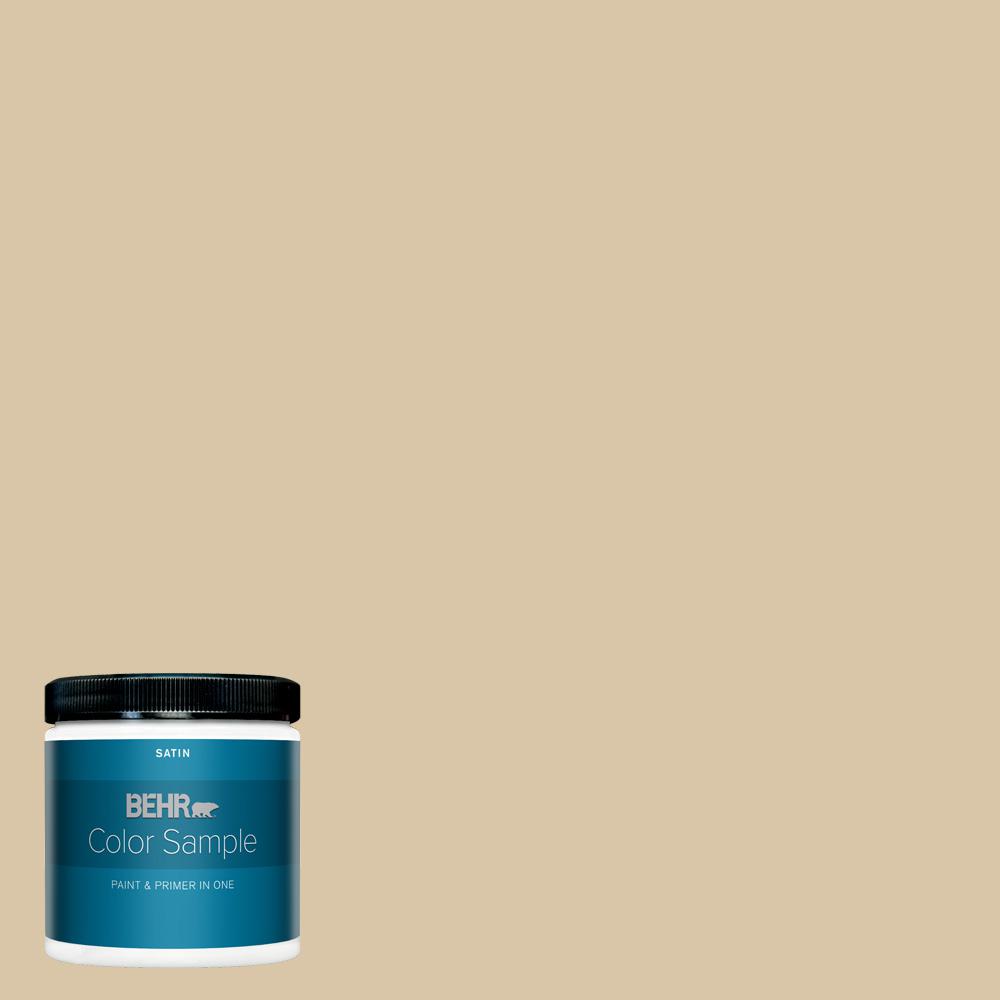 BEHR PREMIUM PLUS 8 oz. MQ223 Almond Butter Satin Enamel Interior