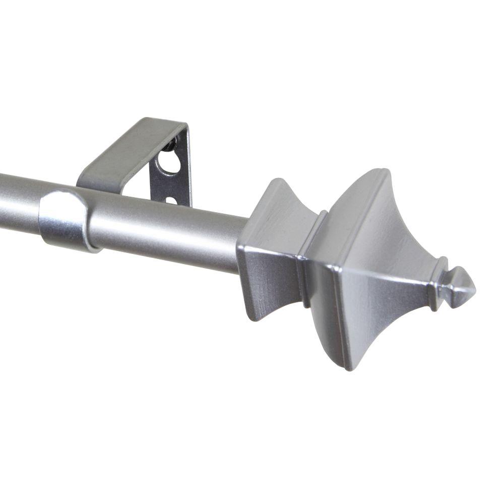 Rod Desyne 84 in. 120 in. Telescoping 5/8 in. Curtain Rod Kit with