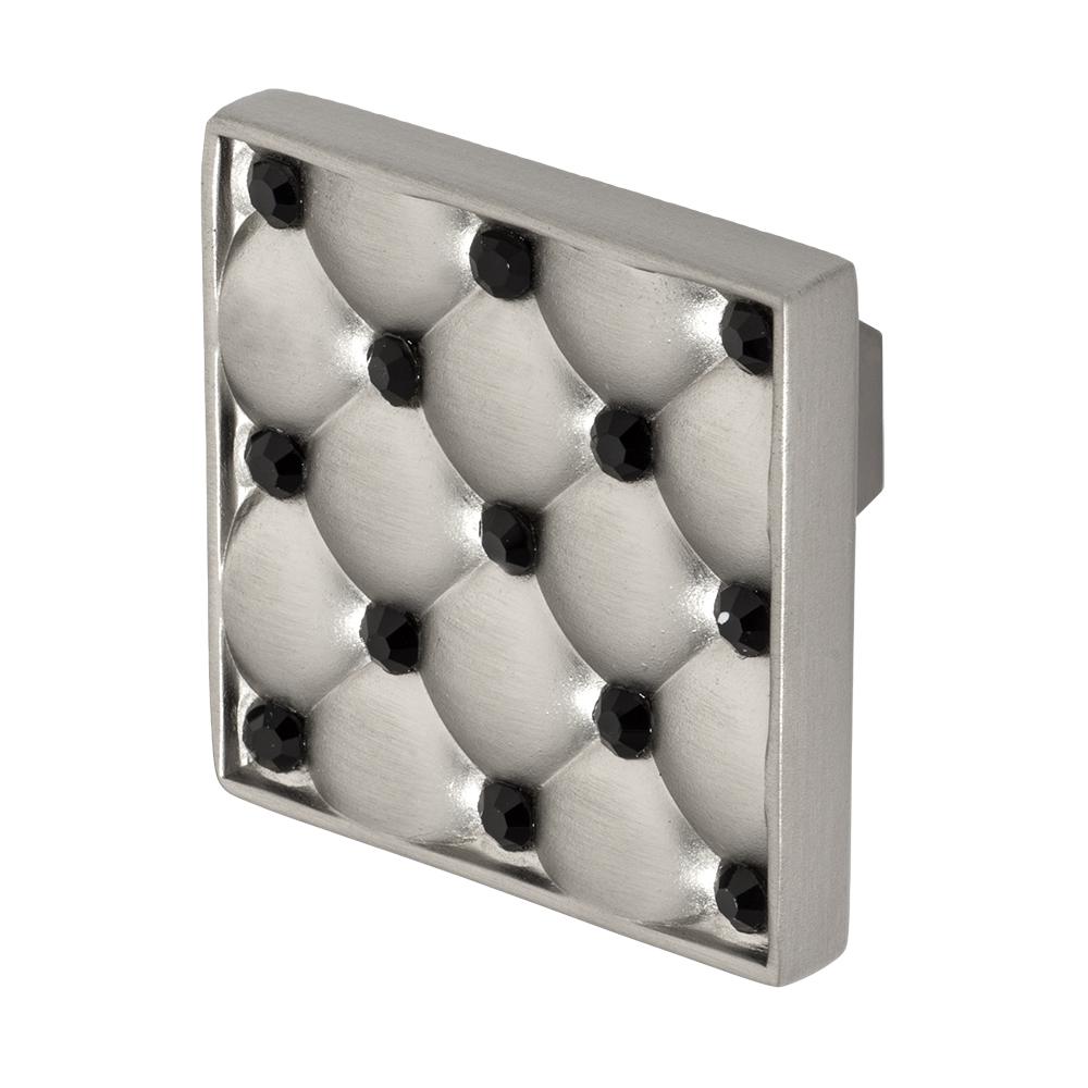 Wisdom Stone Coco 1 5 32 In Satin Nickel With Black Crystal
