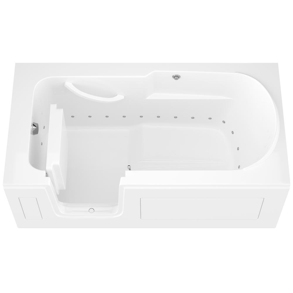 Universal Tubs HD Series 30 in. x 60 in. Left Drain Step-In Walk-In Air Tub in White was $3062.99 now $2297.24 (25.0% off)
