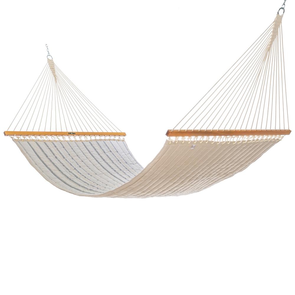 Pawleys Island 13 ft. Sunbrella Quilted Hammock in Cove Pebble by Pawleys Island