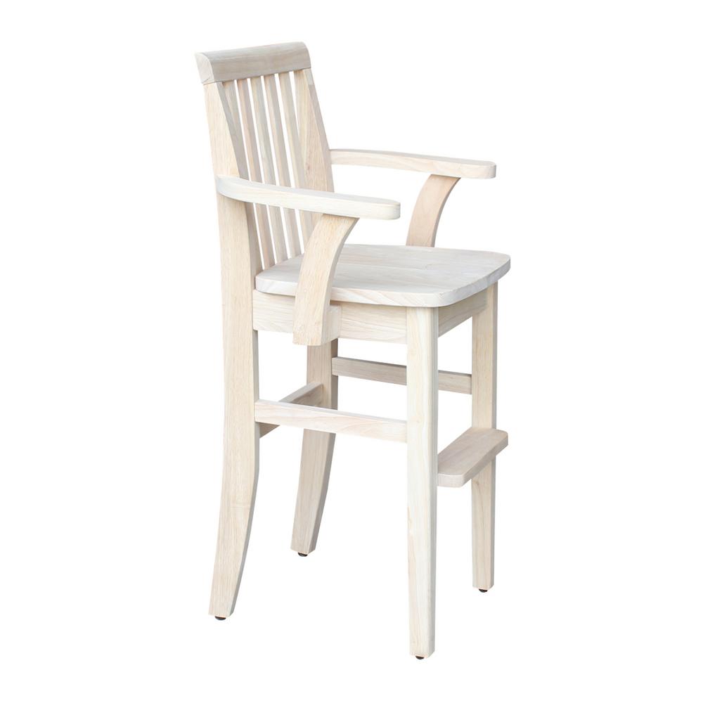 wooden childs high chair