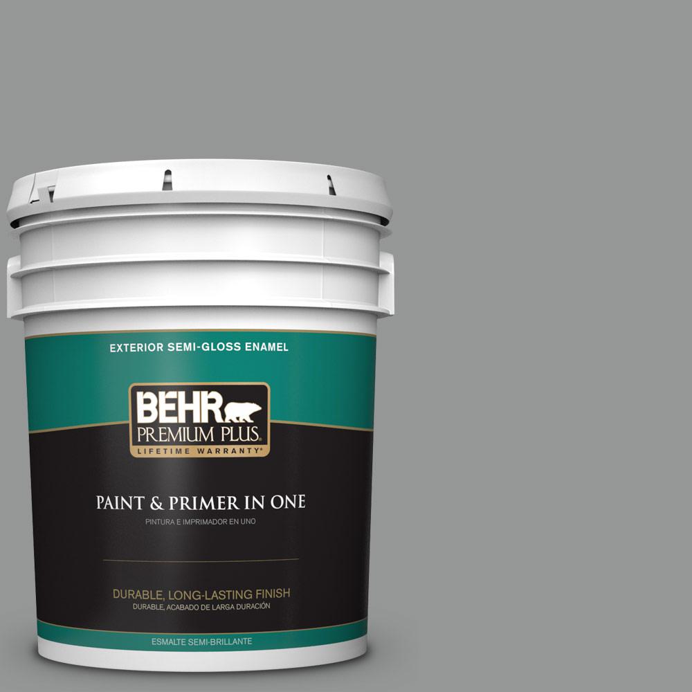 BEHR Premium Plus 5 gal. PPU2419 Shark Fin SemiGloss Enamel Exterior