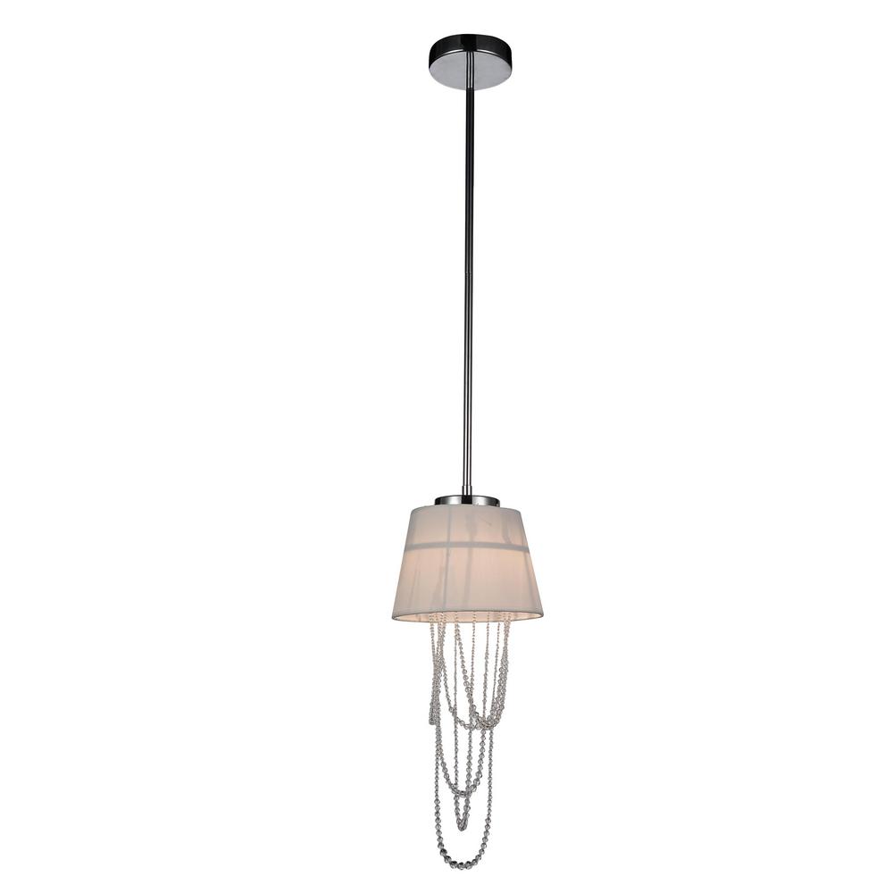 Chrome Beige Bisque Pendant Lights Lighting The Home Depot Dd 2 Light Chrome Pendant