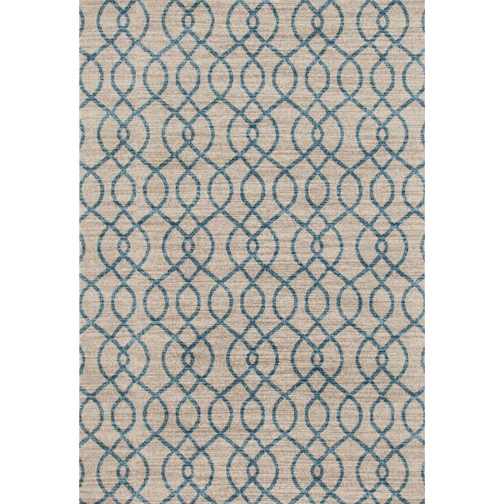 World Rug Gallery Modern Trellis High Quality Soft Blue 5 Ft X 7 Area