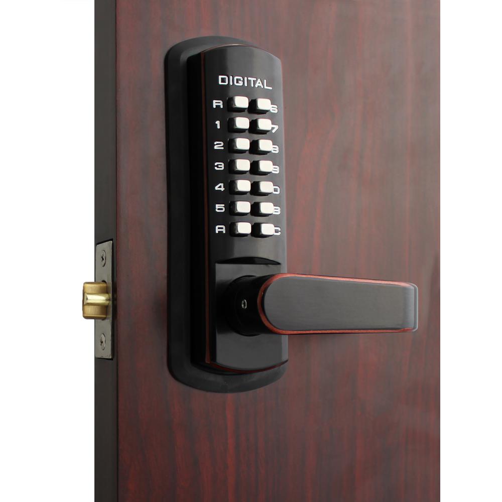 3835 Oil Rubbed Bronze Double Combination Mechanical Keyless Storeroom