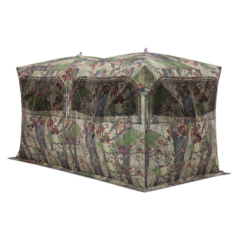 barronett Blinds Grounder 350/ 3/ person Hub Blind Woodland Camo by barronett Blinds