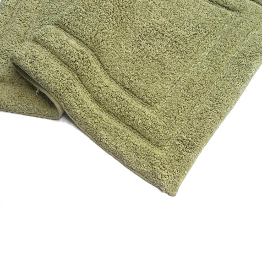 Benjara Clic Sage Green 34 In X 21 2 Piece Bath Rug Set Benjara Clic Sage Green 34 In X 21