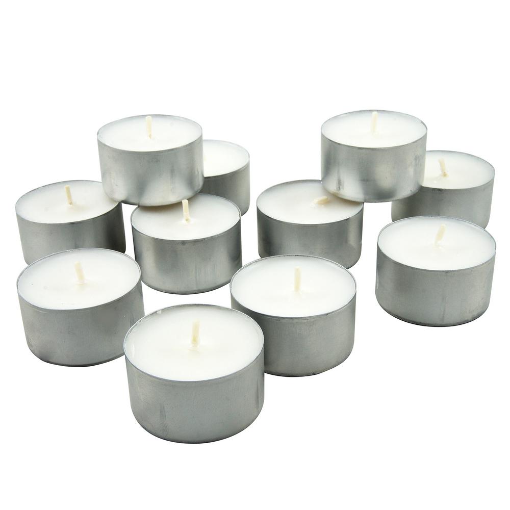 100 White Tea Light Candles Unscented Celebration Candle Lit 8 Hours Burn Tealights We Can Source It Ltd 