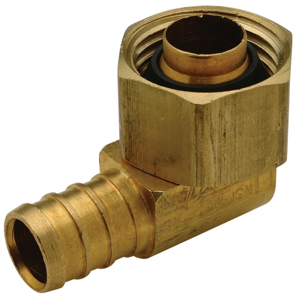 UPC 084169016713 product image for Zurn 1/2 in. Barb x 1/2 in. FPT Swivel Cone Connection PEX Brass Swivel 90° Elbo | upcitemdb.com