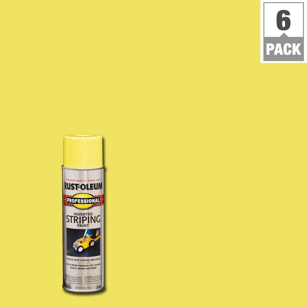 RustOleum Professional 18 oz. Flat Yellow Inverted Striping Spray