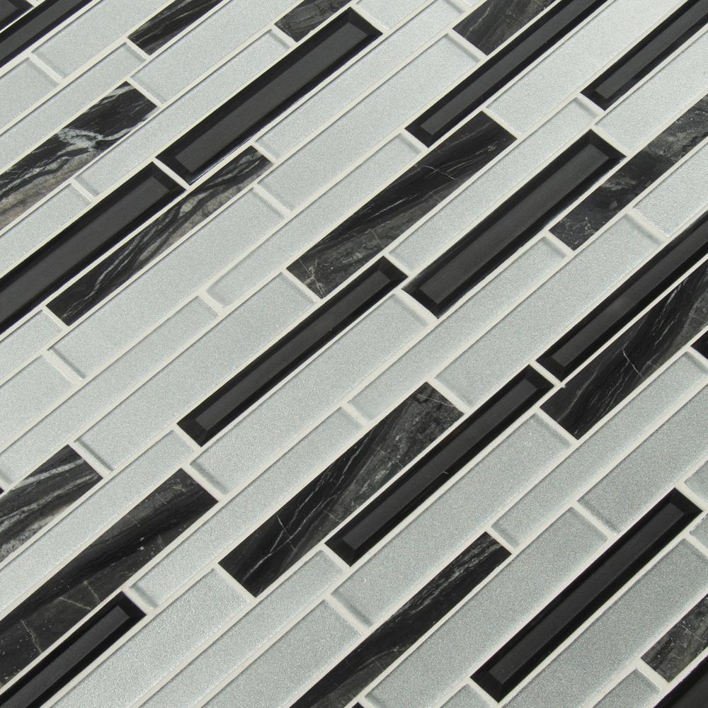 MSI 12.05 in. x 11.81 in. x 8mm Rocklin Interlocking Textured MultiSurface MeshMounted Mosaic