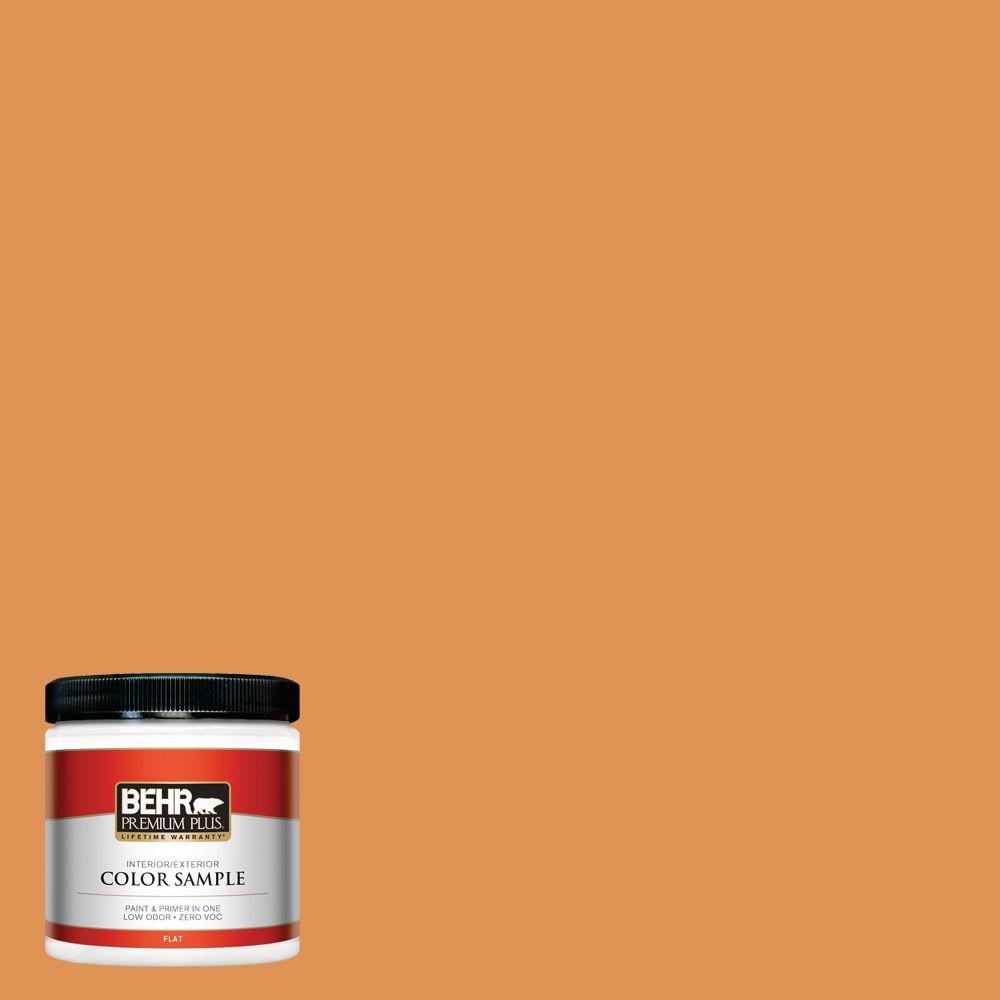 Behr Premium Plus 8 Oz 270d 6 Pumpkin Toast Flat Interior Exterior 270d 6 Pumpkin Toast Flat Interior Exterior