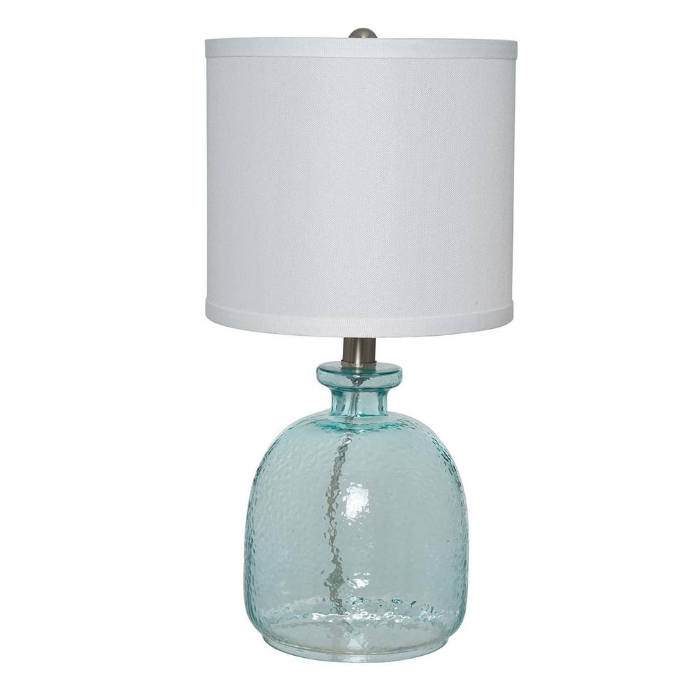 textured glass table lamp