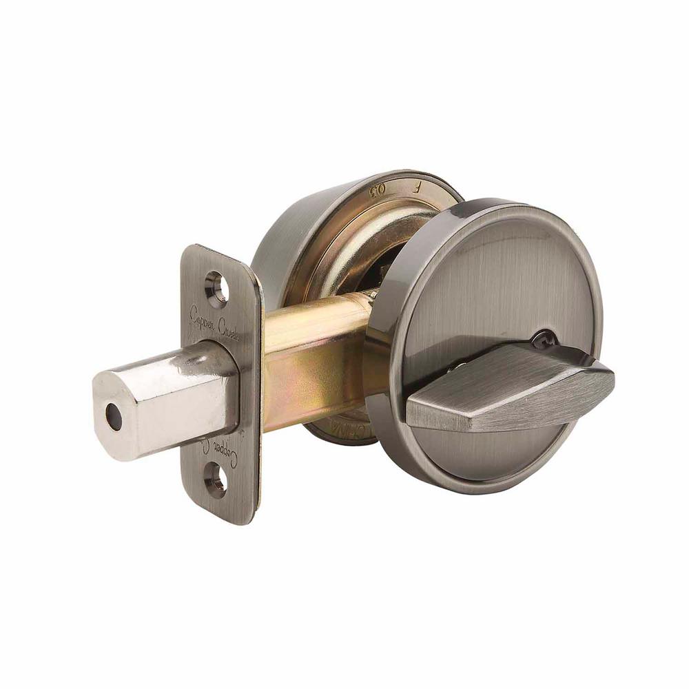 Copper Creek Single Cylinder Antique Nickle DeadboltDB2410AN The