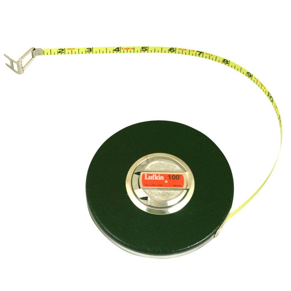 Lufkin Banner 3/8 in. x 100 ft. Yellow Clad Tape MeasureHW226 The
