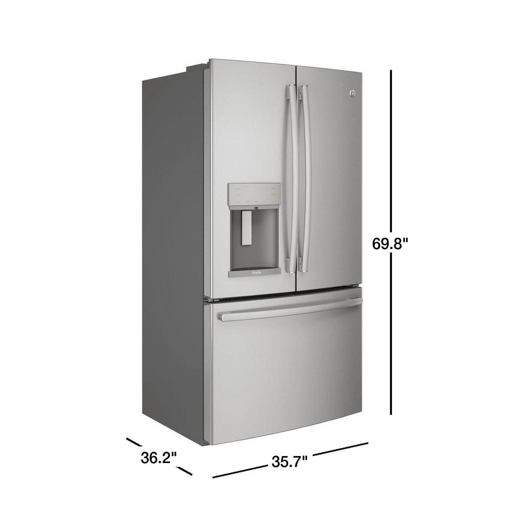 Ge Profile 27 8 Cu Ft French Door Refrigerator With Hands Free