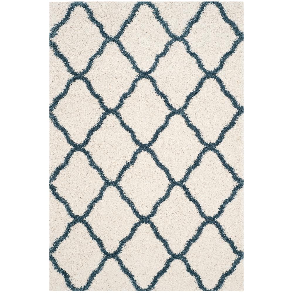 Safavieh Hudson Shag Ivory/Slate Blue 3 ft. x 5 ft. Area RugSGH283T3