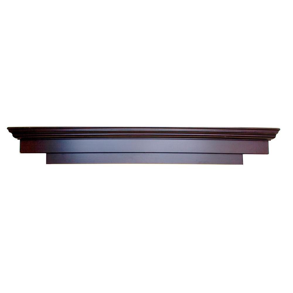 Elements Laurentian 5.92 ft. Espresso CapShelf MantelM50071SHES