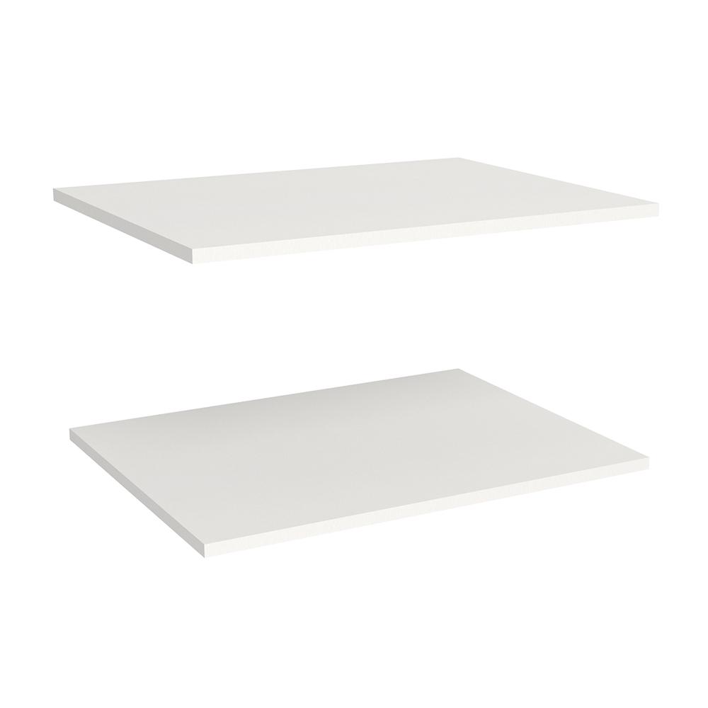 ClosetMaid Impressions 2 Shelf 25 In Laminate Deluxe Extra Shelves In   White Closetmaid Wood Closet Shelves 14545 64 1000 