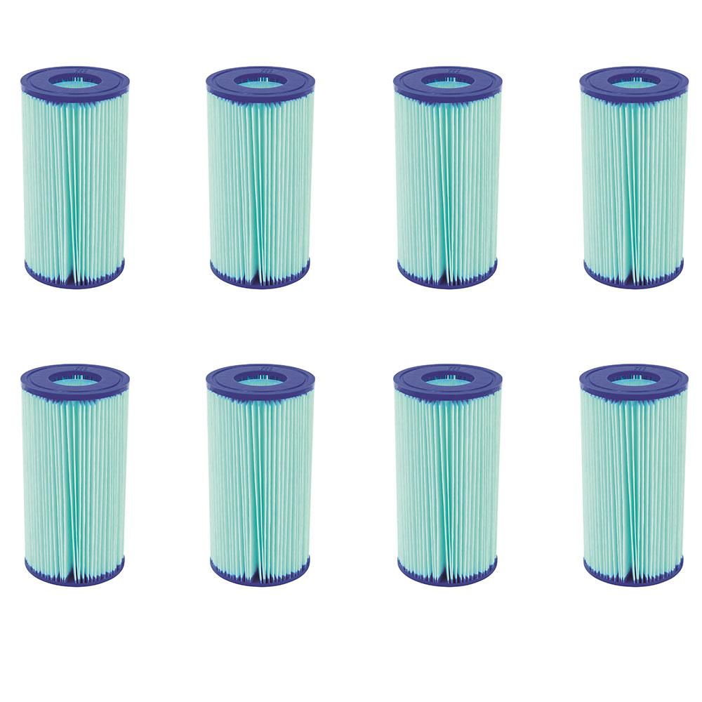 UPC 193802056990 product image for Bestway Flowclear Anti Microbial Type III A/C Pool Cartridge Filter (8-Pack) | upcitemdb.com