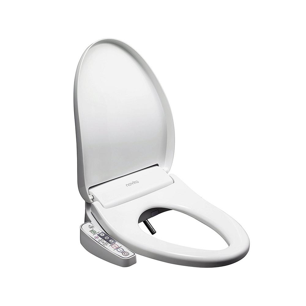 Kohler Novita Electric Bidet Seat For Elongated Toilets In White Bn330 N0 The Home Depot