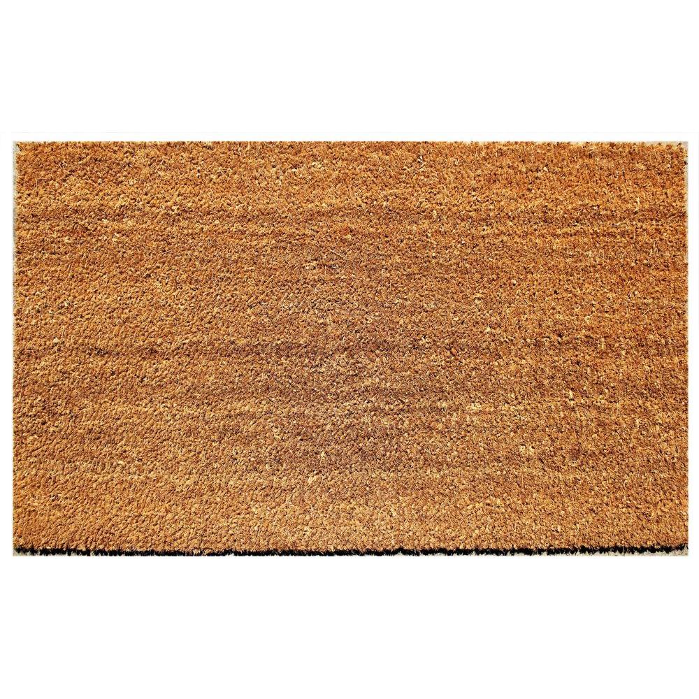 Beige 18 In X 30 In Coir And Vinyl Door Mat 20815 1 The Home Depot