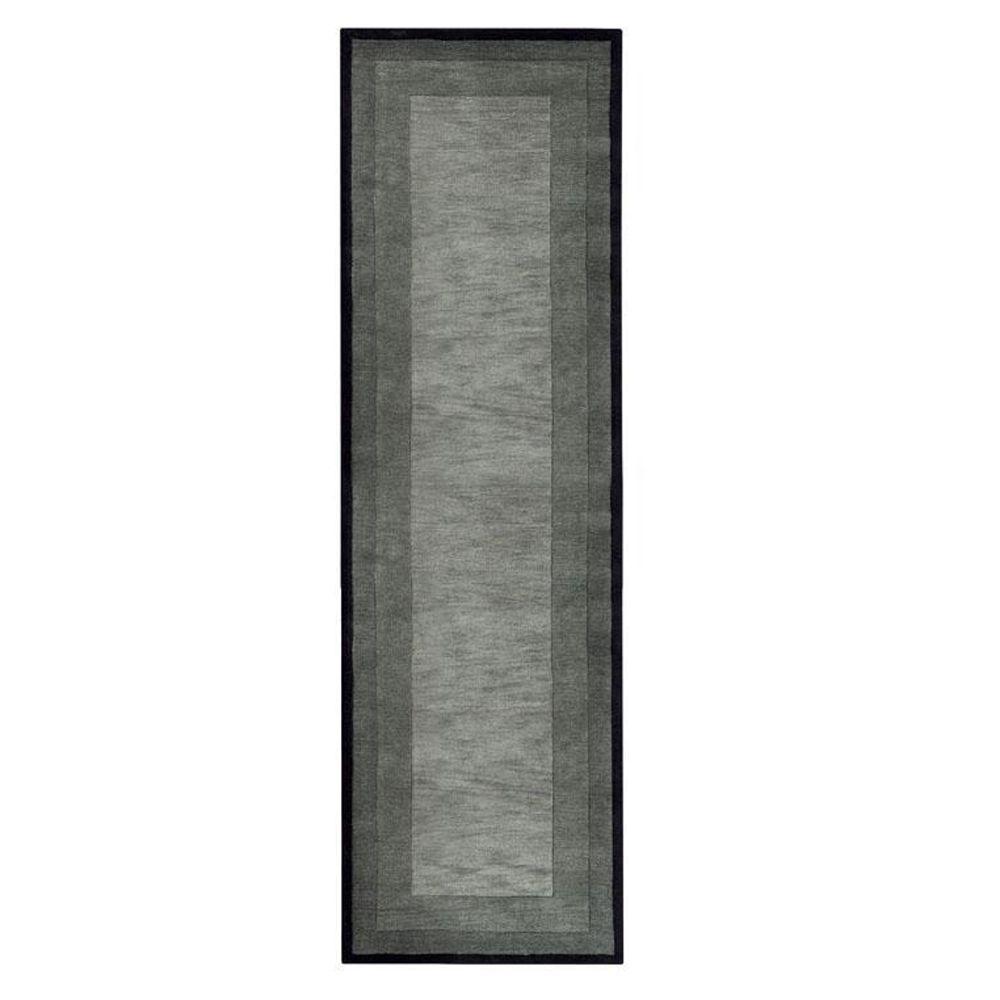 Home Decorators Collection Karolus Gray and Black 3 ft. x 10 ft. Runner