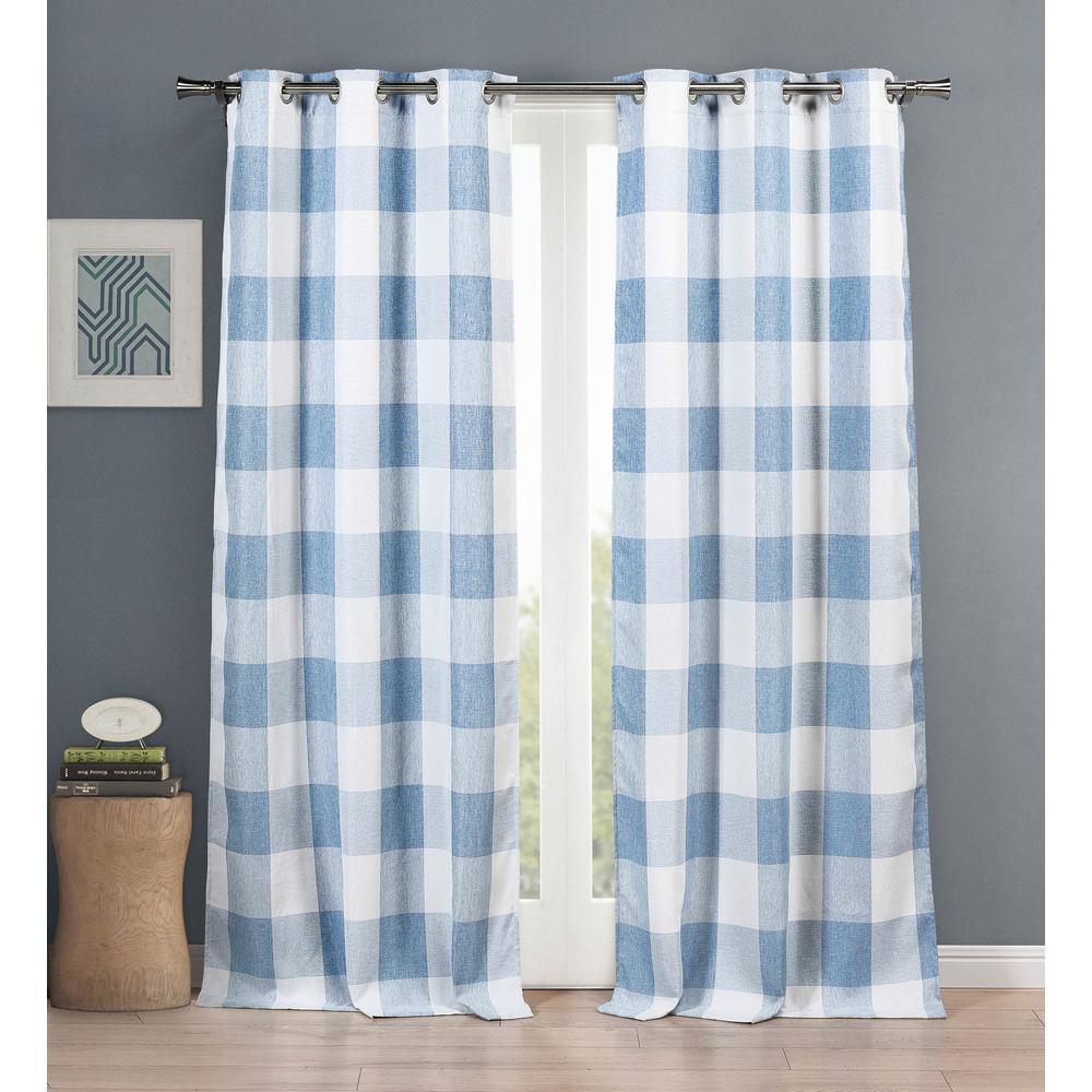 Grommet Plaid Curtains Drapes Window Treatments The Home