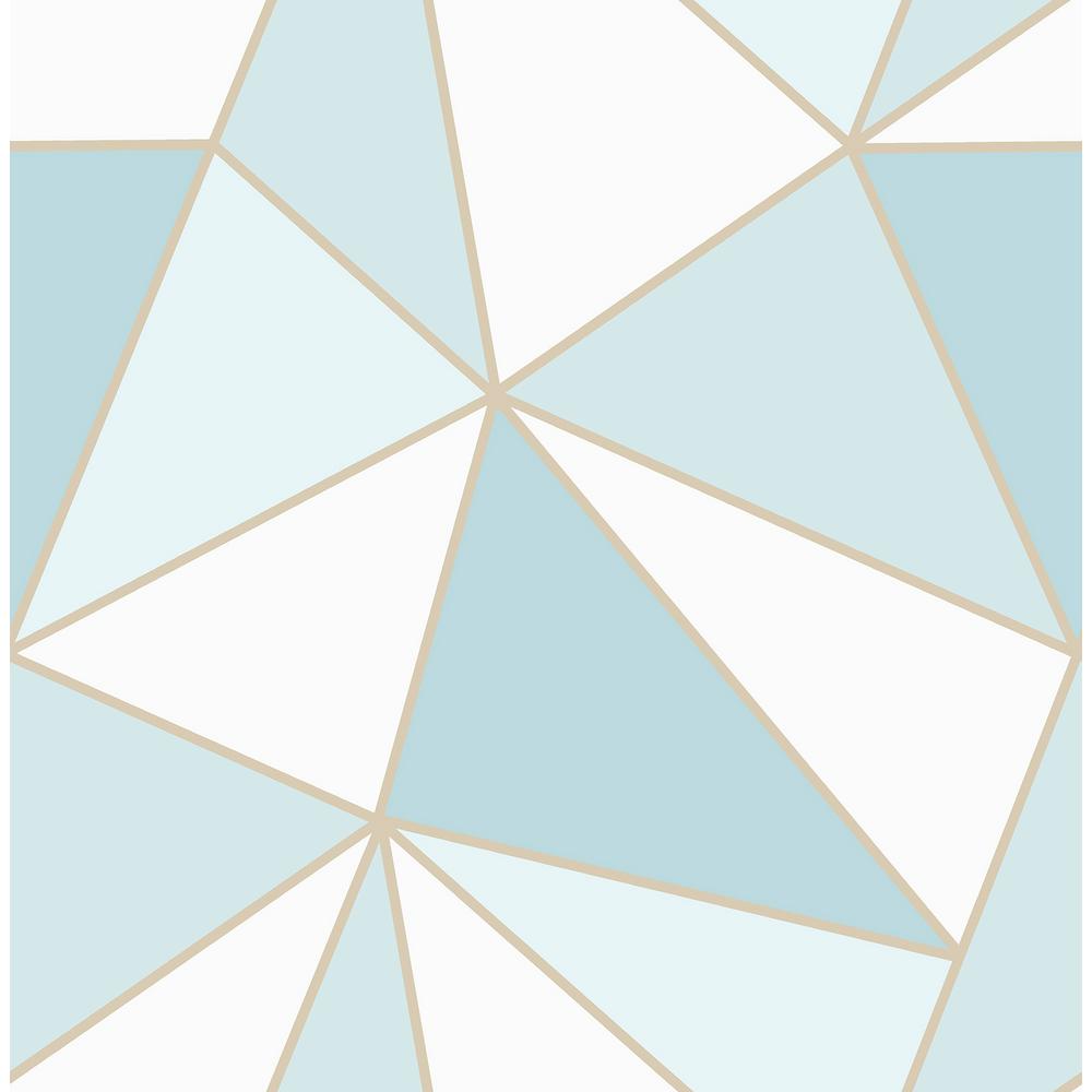 Apex Blue Geometric Wallpaper Sample