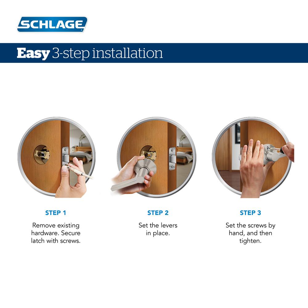 Schlage Birmingham Aged Bronze Passage Hall Closet Door Lever F10 Bir 716 The Home Depot