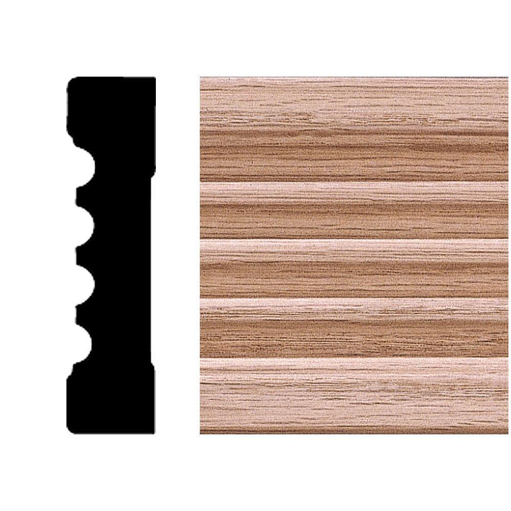 House of Fara 3/4 in. x 3 in. x 8 ft. Oak Fluted Casing9584 The Home Depot
