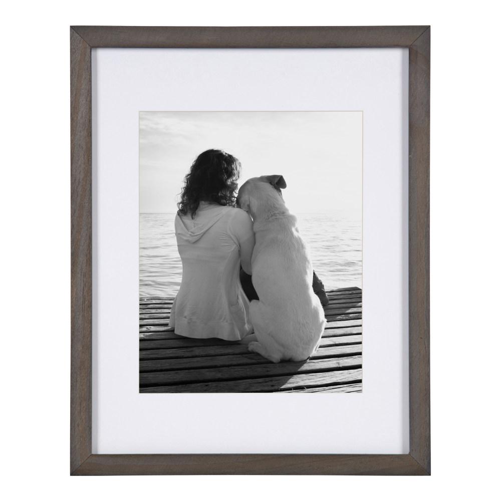 Designovation Gallery 11x14 Matted To 8x10 Gray Picture Frame Set