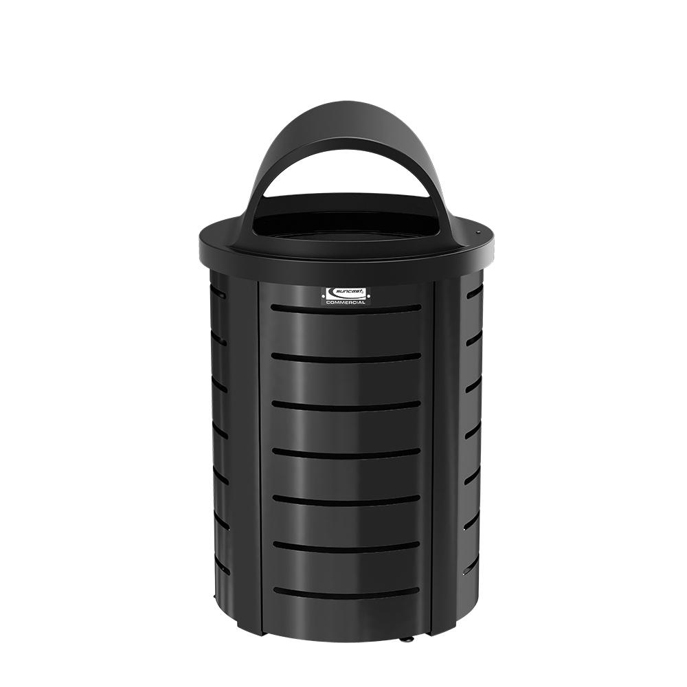 Suncast Commercial Outdoor Trash Can Waste Garbage 35 Gallon Metal Touchless New eBay